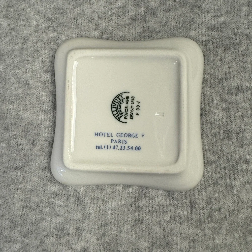 Vintage Hotel George V Paris Ashtray Trinket Dish Porcelain